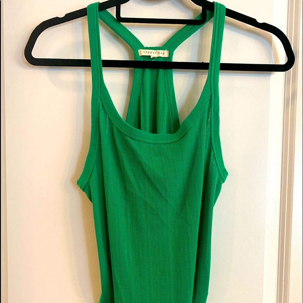 Copper Key kelly green tank top. Soft and comfortable. Large but runs small